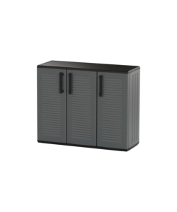 ARMADIO BASSO ARTPLAST "EASY" IN POLIPROPILENE GRIGIO SCURO 102X37X84 CM