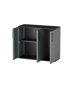 ARMADIO BASSO ARTPLAST "EASY" IN POLIPROPILENE GRIGIO SCURO 102X37X84 CM