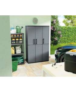 ARMADIO PORTASCOPE ARTPLAST "EASY" IN POLIPROPILENE GRIGIO SCURO 102X37X163 CM