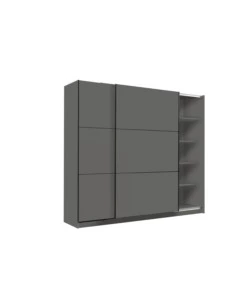 Armadio 2 ante scorrevoli "Siena" grigio opaco 217x62,5x210 cm