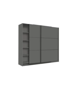 Armadio 2 ante scorrevoli "Siena" grigio opaco 217x62,5x210 cm