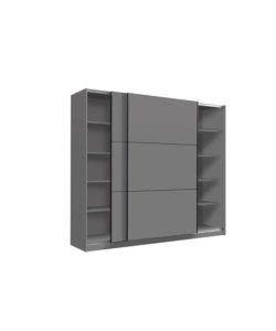 Armadio 2 ante scorrevoli "Siena" grigio opaco 217x62,5x210 cm