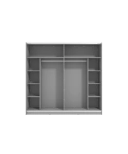 Armadio 2 ante scorrevoli "Siena" grigio opaco 217x62,5x210 cm