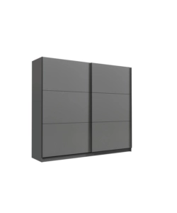 Armadio 2 ante scorrevoli "Siena" grigio opaco 217x62,5x210 cm