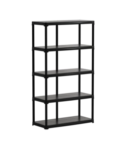SCAFFALE 5 RIPIANI IN POLIPROPILENE ARTPLAST "TEMPO" NERO PORTATA 150 KG 100X45X176 CM