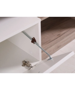 Parete da soggiorno BellaHome "Genova" quercia e bianco 170,5x41,5x170,5 cm