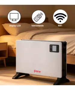 Termoconvettore digitale Ignip bianco con display LCD e wi-fi 2000W