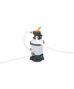 PISCINA FUORI TERRA CON STRUTTURA OVALE BESTWAY "POWER STEEL SWIM VISTA SERIES" CON FILTRO SABBIA, COPERTURA, SCALETTA E CHEMCONNECT 488X305X107 CM - COD. 56946-4