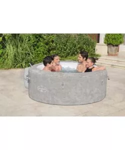 PISCINA IDROMASSAGGIO GONFIABILE BESTWAY "LAY-Z-SPA ZURICH ENERGY SENSE AIRJET" CON CARTUCCIA, CHEMCONNCET E COPERTURA 4 POSTI 180X180X66 CM - COD. 60065