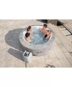 PISCINA IDROMASSAGGIO GONFIABILE BESTWAY "LAY-Z-SPA ZURICH ENERGY SENSE AIRJET" CON CARTUCCIA, CHEMCONNCET E COPERTURA 4 POSTI 180X180X66 CM - COD. 60065
