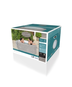 PISCINA IDROMASSAGGIO GONFIABILE BESTWAY "LAY-Z-SPA ZURICH ENERGY SENSE AIRJET" CON CARTUCCIA, CHEMCONNCET E COPERTURA 4 POSTI 180X180X66 CM - COD. 60065