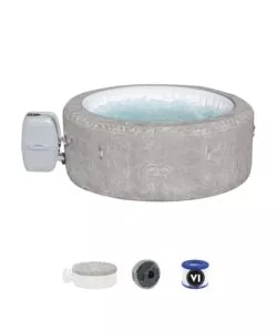 PISCINA IDROMASSAGGIO GONFIABILE BESTWAY "LAY-Z-SPA ZURICH ENERGY SENSE AIRJET" CON CARTUCCIA, CHEMCONNCET E COPERTURA 4 POSTI 180X180X66 CM - COD. 60065