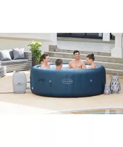 PISCINA IDROMASSAGGIO GONFIABILE BESTWAY "LAY-Z-SPA MILAN SMART AIRJET PLUS" CON CARTUCCIA, COPERTURA E CHEMCONNECT 6 PERSONE 196X196X71 CM - COD. 60029