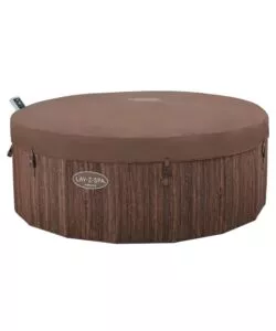 PISCINA IDROMASSAGGIO GONFIABILE BESTWAY "LAY-Z-SPA TORONTO" CON CARTUCCIA, CHEMCONNECT, COPERTURA, 5 POGGIATESTA EFFETTO LEGNO 7 POSTI 190X190X70 CM - COD. 6001W