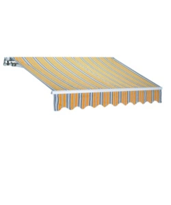 Tenda da sole a barra quadra Essenza fantasia riga gialla 250x200 cm