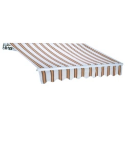 Tenda da sole a barra quadra Essenza fantasia riga beige 250x300 cm