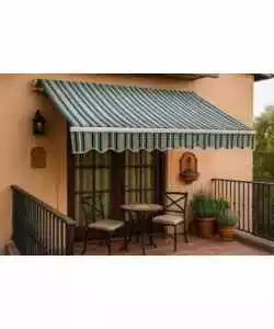 Tenda da sole a barra quadra Essenza fantasia riga verde 250x200 cm