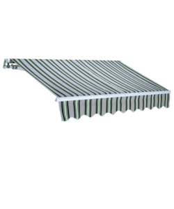 Tenda da sole a barra quadra Essenza fantasia riga verde 250x300 cm