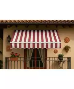 Tenda da sole a barra quadra Essenza fantasia riga bordeuax 250x200 cm