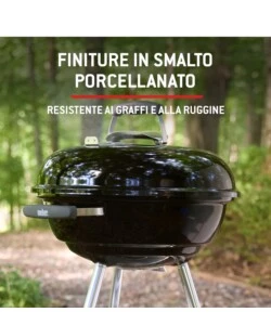 Barbecue a carbone Weber "Compact Kettle" con griglia 57 cm