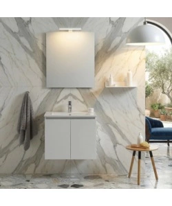 Mobile bagno sospeso "Garda" 2 ante bianco 60x39x53 cm