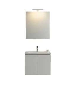 Mobile bagno sospeso "Garda" 2 ante bianco 60x39x53 cm