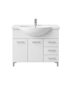 Completo mobile bagno "Gaia 1105" bianco nordico 105x90x50 cm
