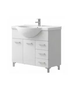 Completo mobile bagno "Gaia 1105" bianco nordico 105x90x50 cm
