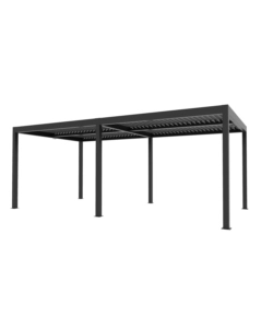 Pergola bioclimatica Verdelook "Atena" in alluminio grigio 3x6 m