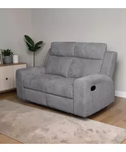 Divano 2 posti Bellahome "Astrid" grigio con recliner 171x94x104 cm