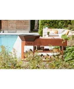 Barbecue a legna Barbecook "Nestor Island" con piano di lavoro 80x90 cm