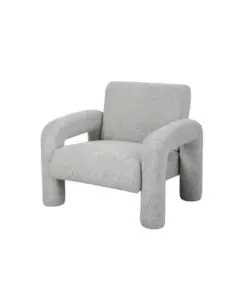 Poltroncina Bellahome "Cleo" fantasia bianco e grigio 86x79x72 cm