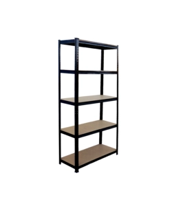 Scaffale 5 ripiani in metallo Essenza nero portata 875 kg 90x40x180 cm