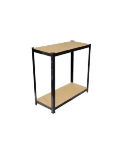Scaffale 4 ripiani in metallo Essenza nero portata 600 kg 80x40x162 cm