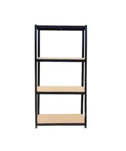 Scaffale 4 ripiani in metallo Essenza nero portata 600 kg 80x40x162 cm