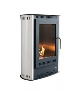 Biostufa Tecno Air System "Ruby Delta" bianco e nero 48x30x61 cm