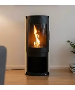 Biostufa Tecno Air System "Ruby Pelmo" bianco e nero 43x43x99 cm