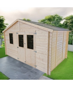 Casetta in legno da giardino Alce "Michelle" in abete 396x249x236 cm