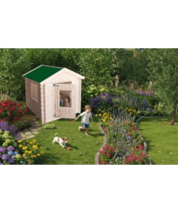Casetta da giardino per bambini in legno Alce "Snoopy" in abete 98x98x112 cm