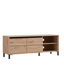 Mobile soggiorno porta tv 2 ante BellaHome "Grosseto" quercia 138x40x52 cm
