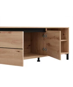 Mobile soggiorno porta tv 2 ante BellaHome "Grosseto" quercia 138x40x52 cm