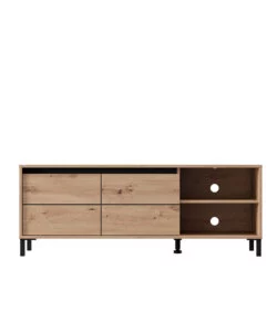 Mobile soggiorno porta tv 2 ante BellaHome "Grosseto" quercia 138x40x52 cm