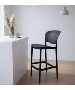 Sgabello da cucina BellaHome "Sevilla" nero 37x48x75x104 cm