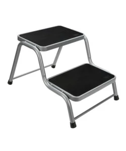 Scaletta doppia per caravan in acciaio Lampa portata 150 kg - cod. 40707
