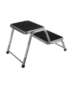 Scaletta doppia per caravan in acciaio Lampa portata 150 kg - cod. 40707