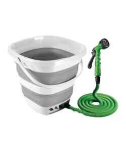Secchio pieghevole con pompa a batteria ricaricabile Lampa "Aquarover" 15 litri - cod. 40729