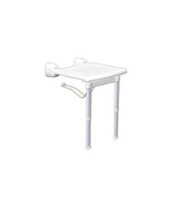 Sedile ribaltabile K Design da muro con gambe bianco 51x42x40\55 cm