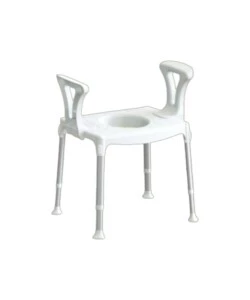 Sedia comoda K Design con braccioli bianco 51x40x39\54 cm