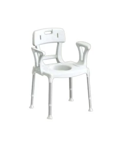 Sedia comoda K Design con braccioli e schienale bianco 51x40x39\54 cm