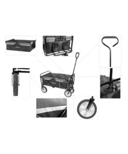 Carrello pieghevole da trasporto Brunner "Cargo Linx" portata 100 kg 100x53,5x102 cm